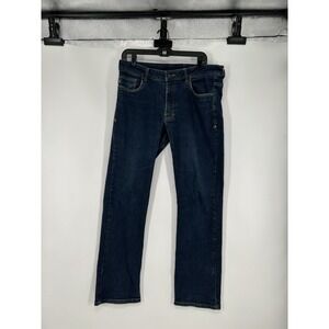Stio Jeans Men's Size 34R 34x32 Blue Denim Straight Leg Dark Wash Stretch